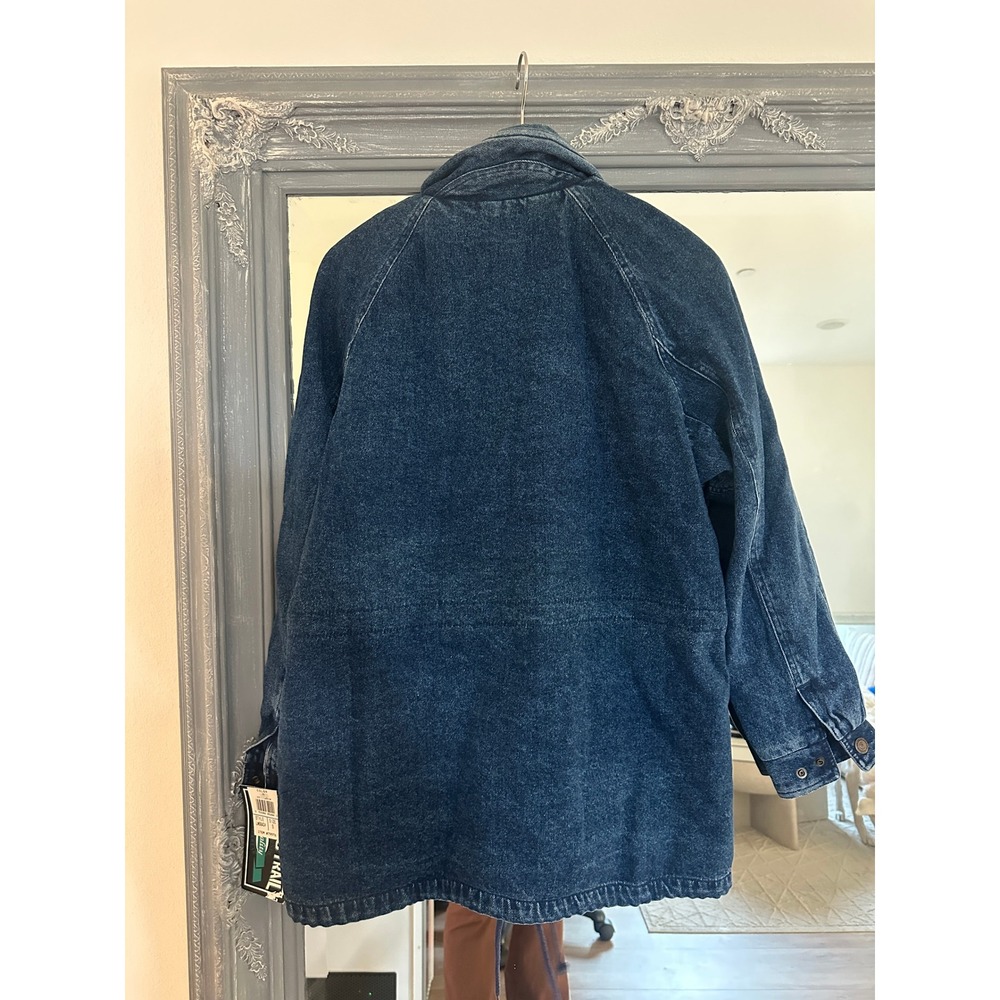 Pacific Trail Vintage Denim Field Jacket Flannel Lined Utility Coat Deadstock S - Picture 9 of 12